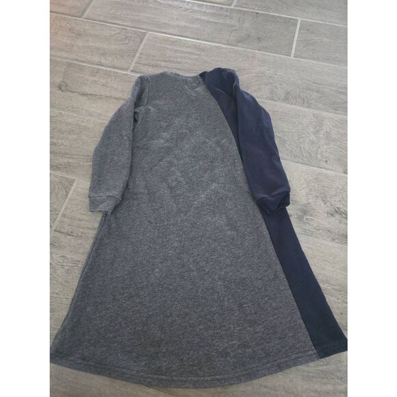Girls Tottini Long Sleeve Gray and‎ Blue Color Block Dress Size 6 - Picture 4 of 5